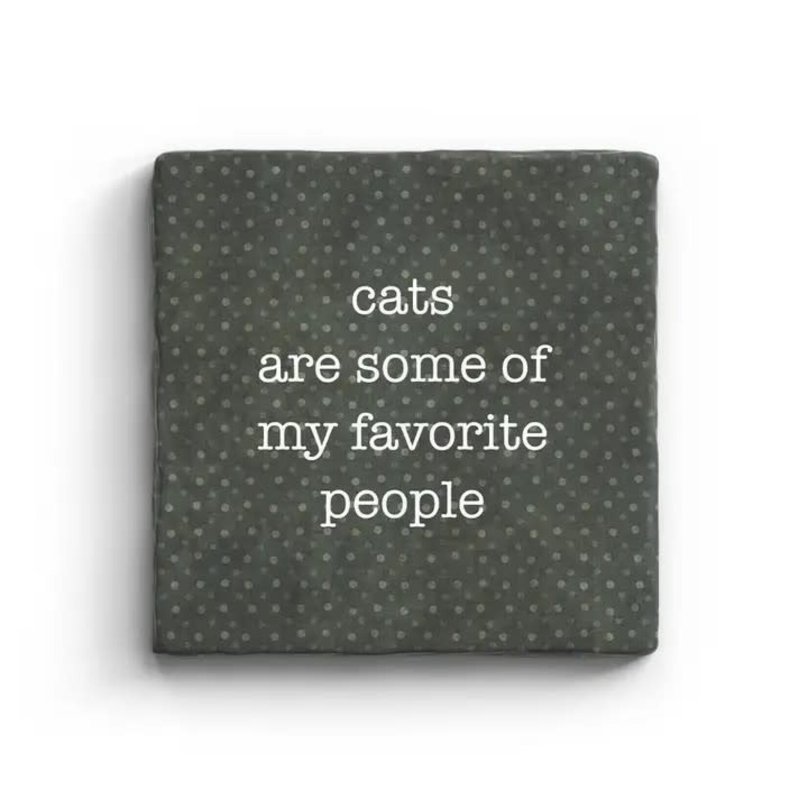 Paisley & Parsley Cats Favorite People - Marble Coaster