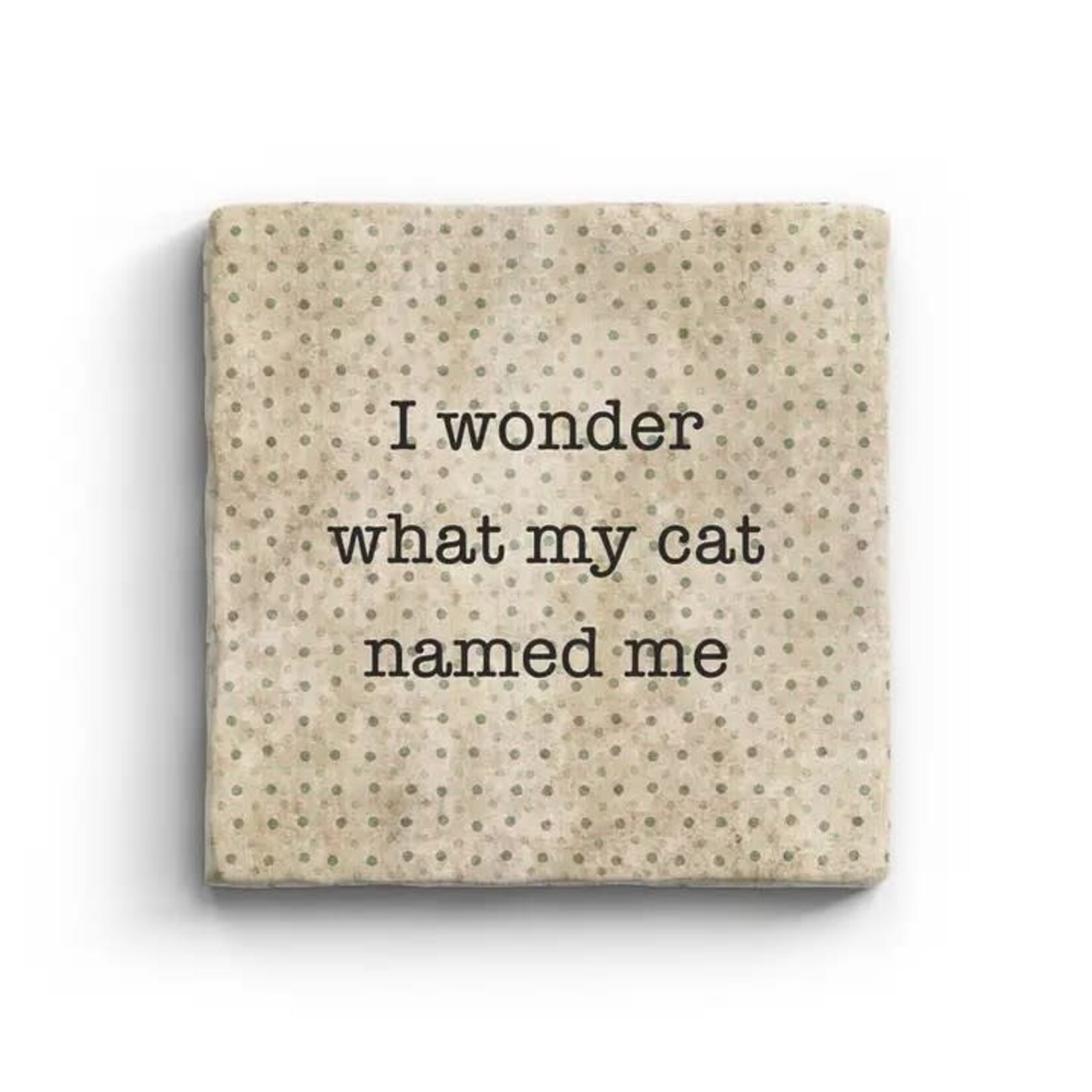 Paisley & Parsley Cat Named Me - Marble Coaster