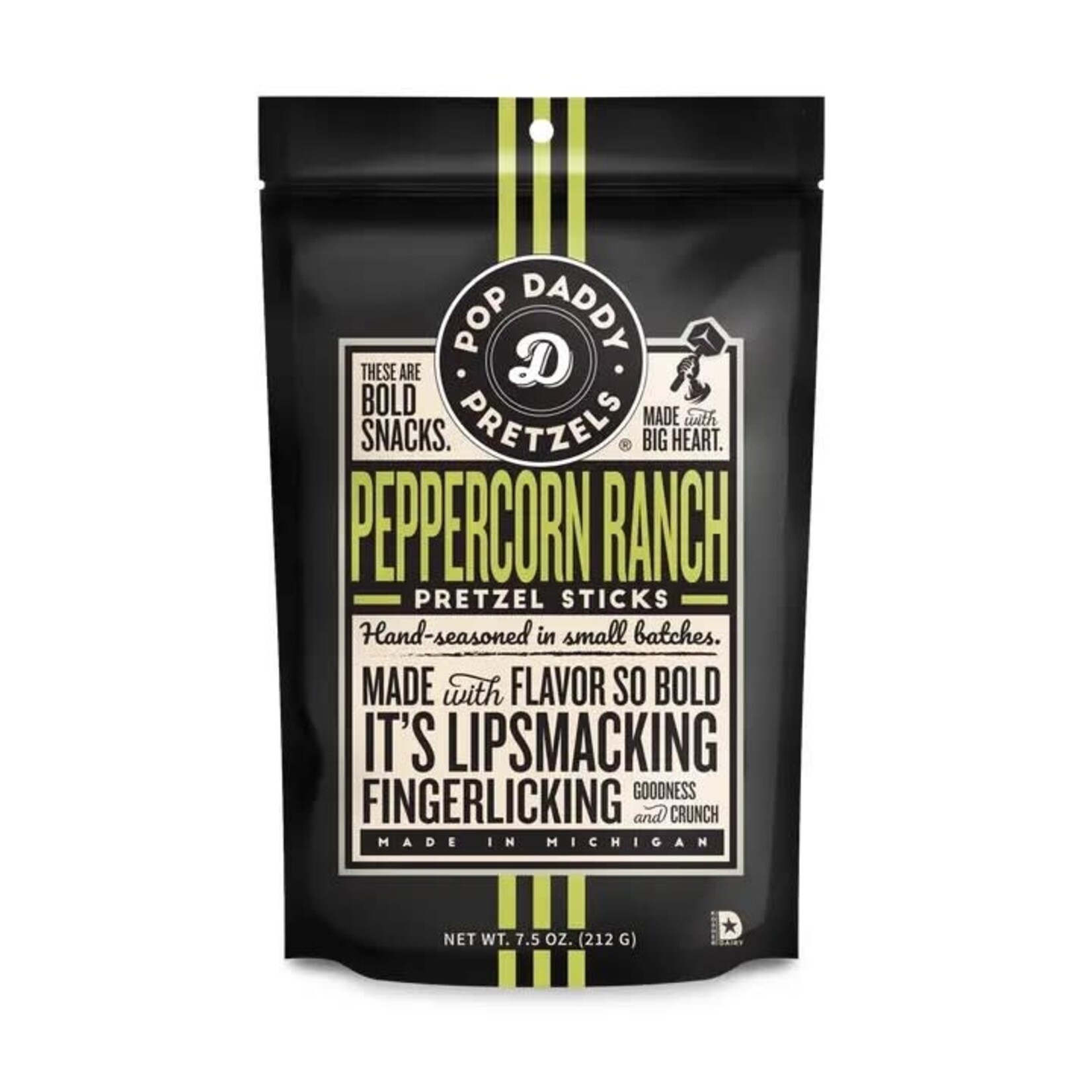 Pop Daddy Snacks Seasoned Pretzels - 7.5oz - Peppercorn Ranch
