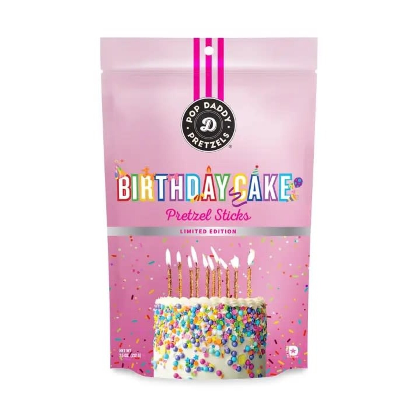 Pop Daddy Snacks Seasoned Pretzels - 7.5oz - Birthday Cake