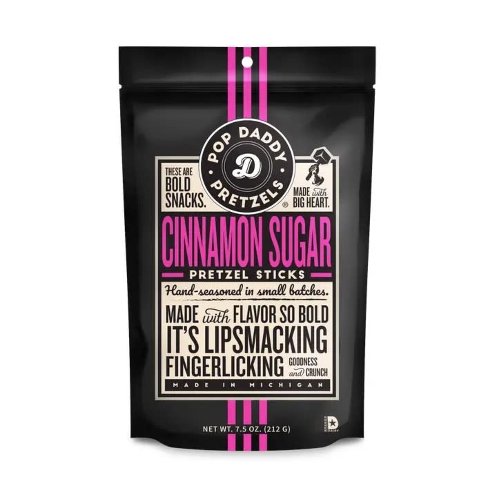 Pop Daddy Snacks Seasoned Pretzels - 7.5oz - Cinnamon Sugar