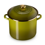 Le Creuset Stockpot with Metal Finishes - Olive 12 qt. | Le Creuset