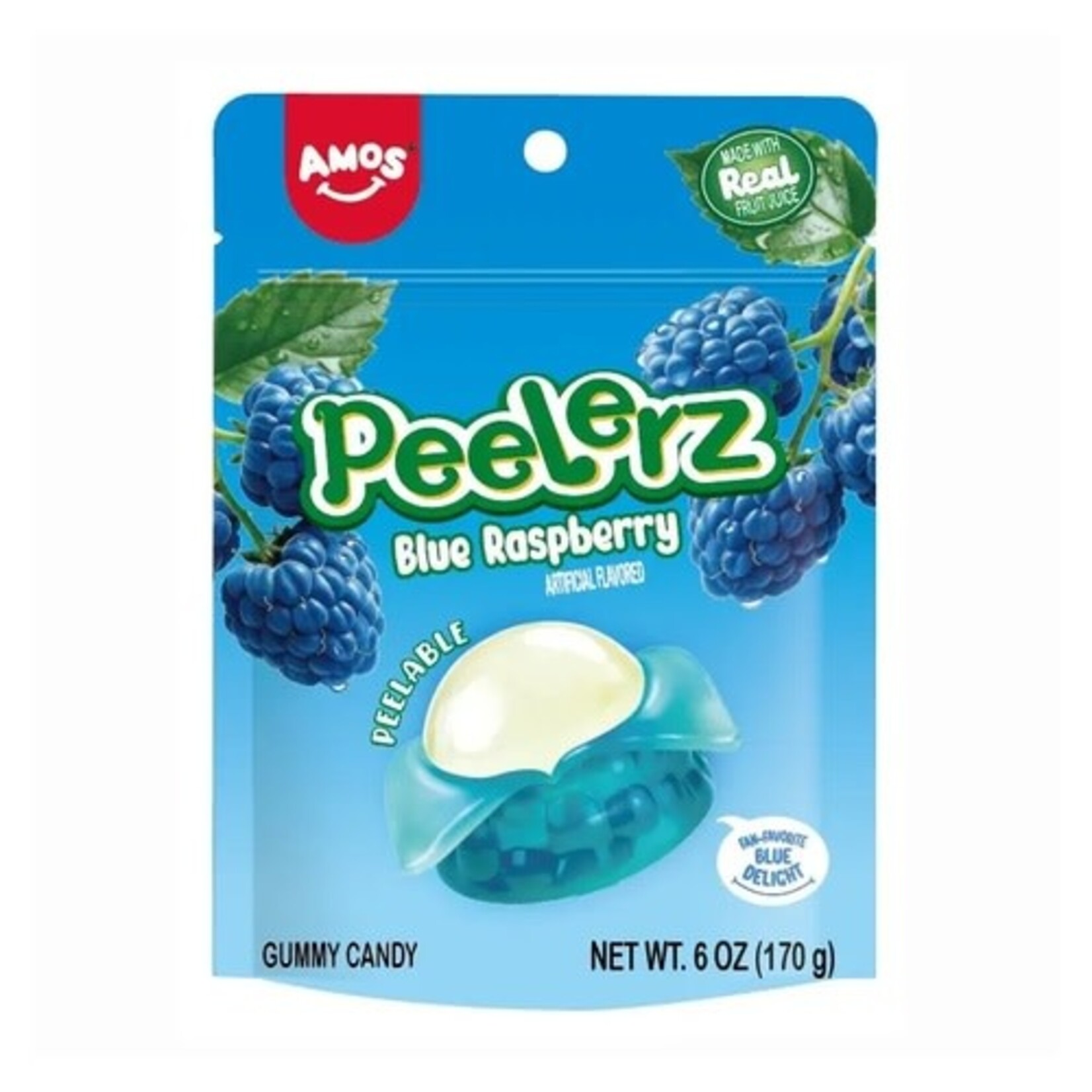 Grandpa Joes Amos Gummy Peelerz Blue Raspberry 6oz