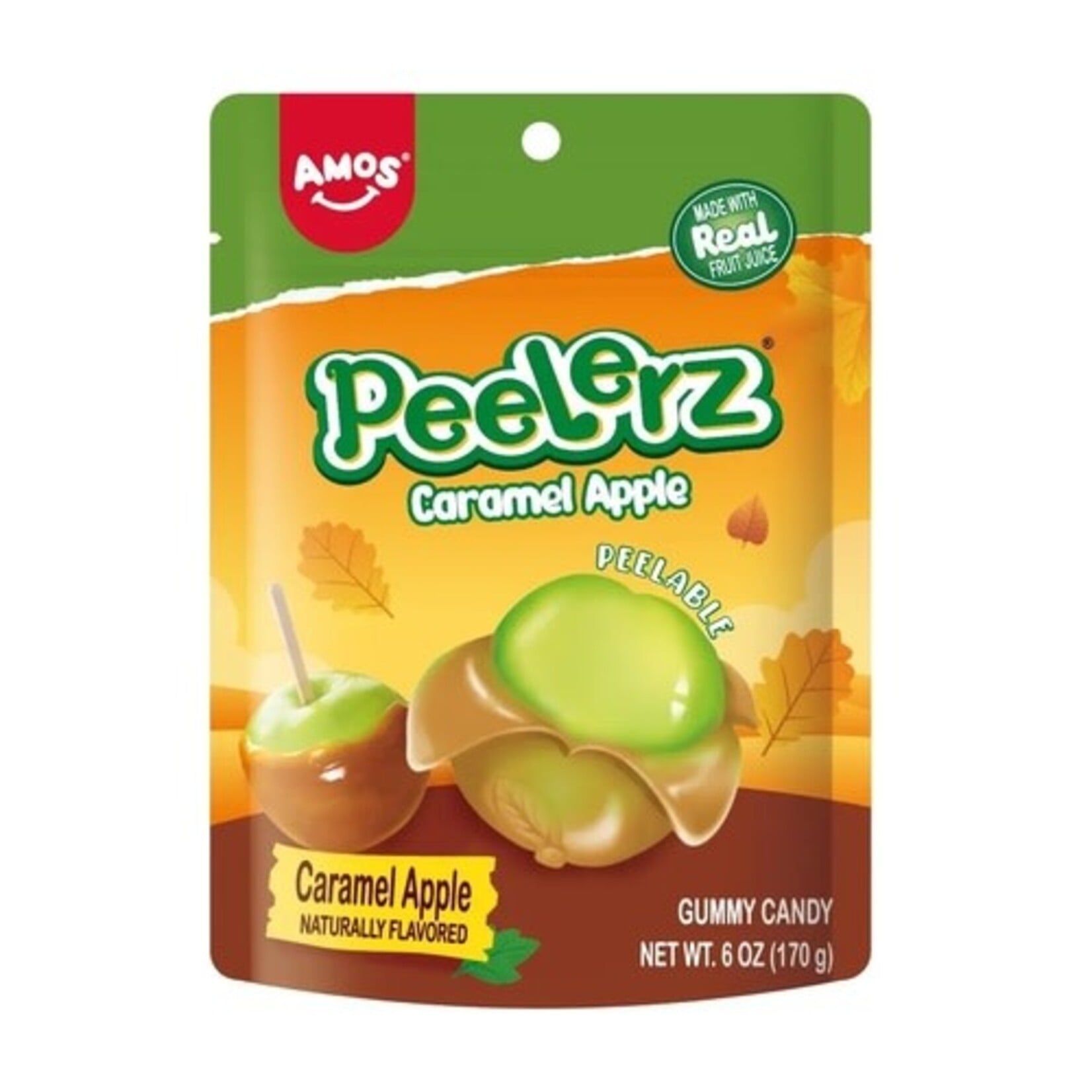 Grandpa Joes Amos Halloween Peelerz Gummy Caramel Apple 6oz