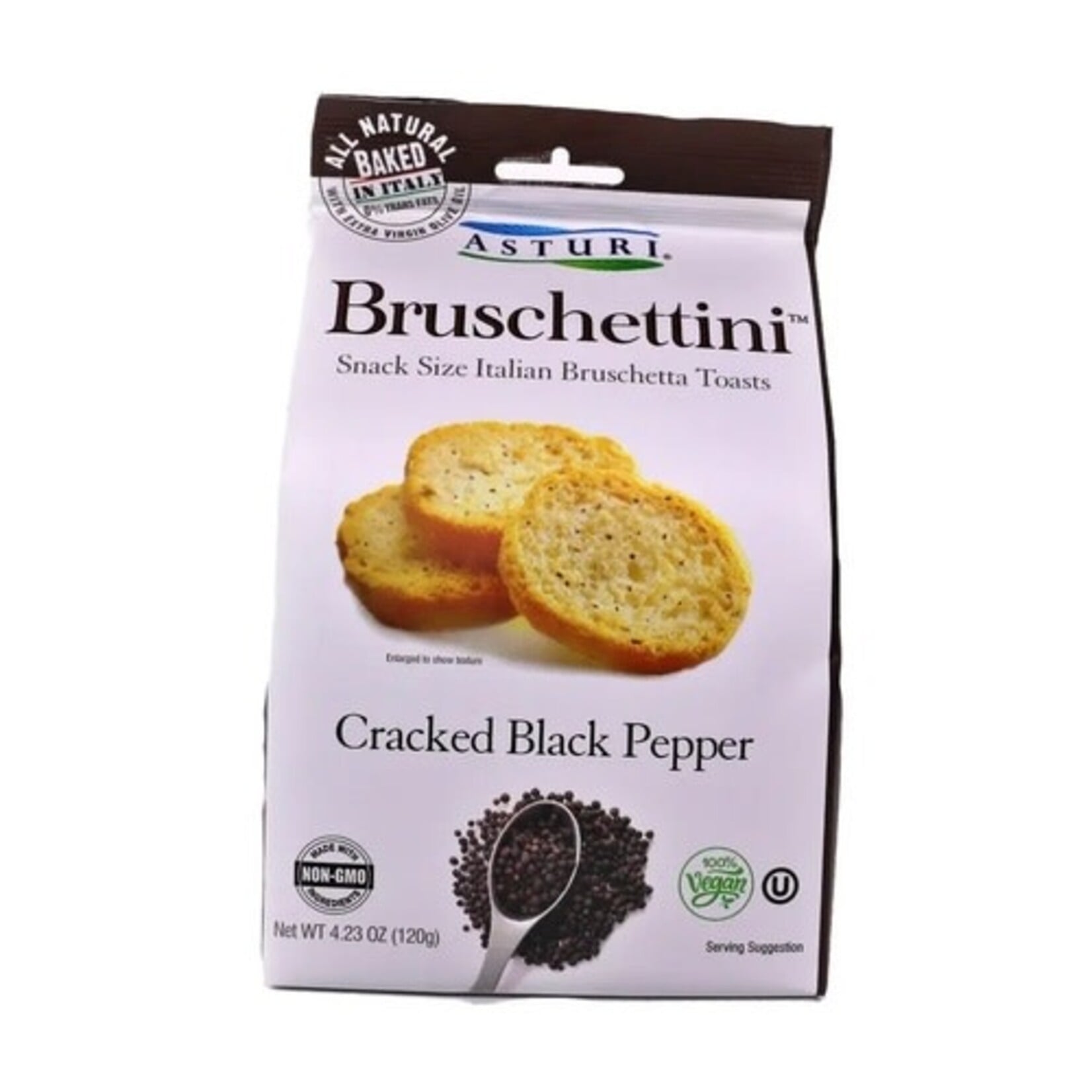 Wholesome Good Asturi Cracker Black Pepper Bruschettini 4.23 oz