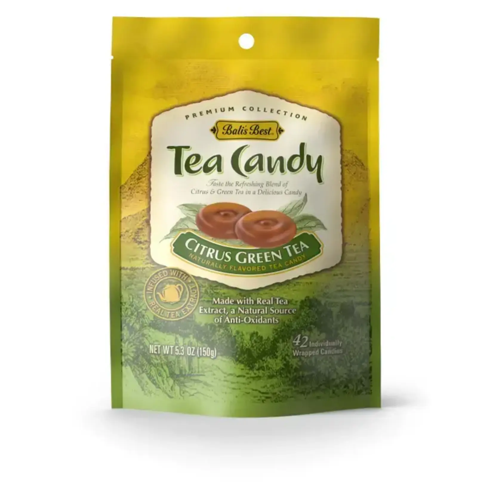 Wholesome Good Bali's Best Citrus Green Tea Candy 100% Natural 5.3oz