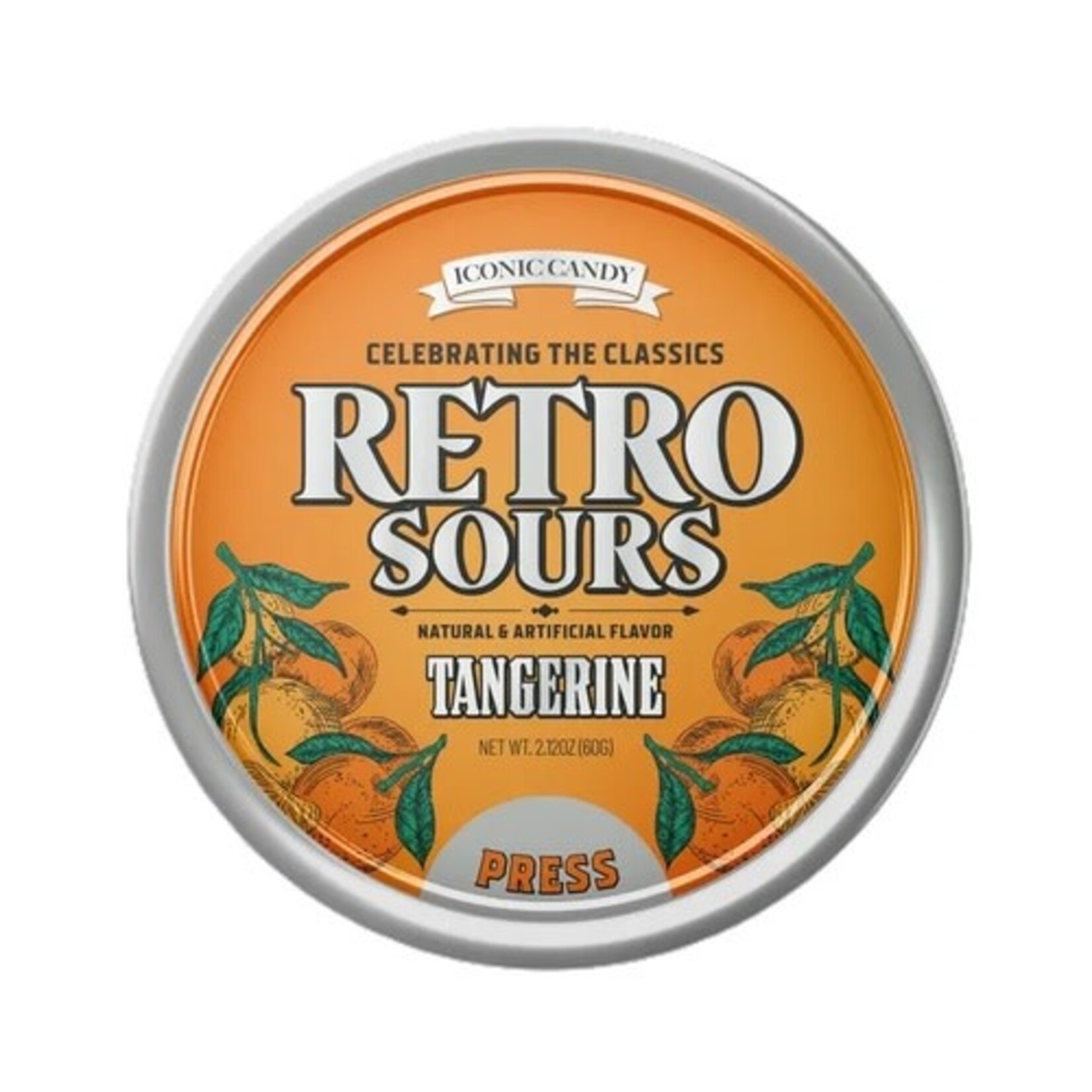 Grandpa Joes Retro Sours Tangerine, 2.12oz Tin