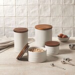 Le Creuset Salt Cellar with Wood Lid- White 7 oz. | Le Creuset