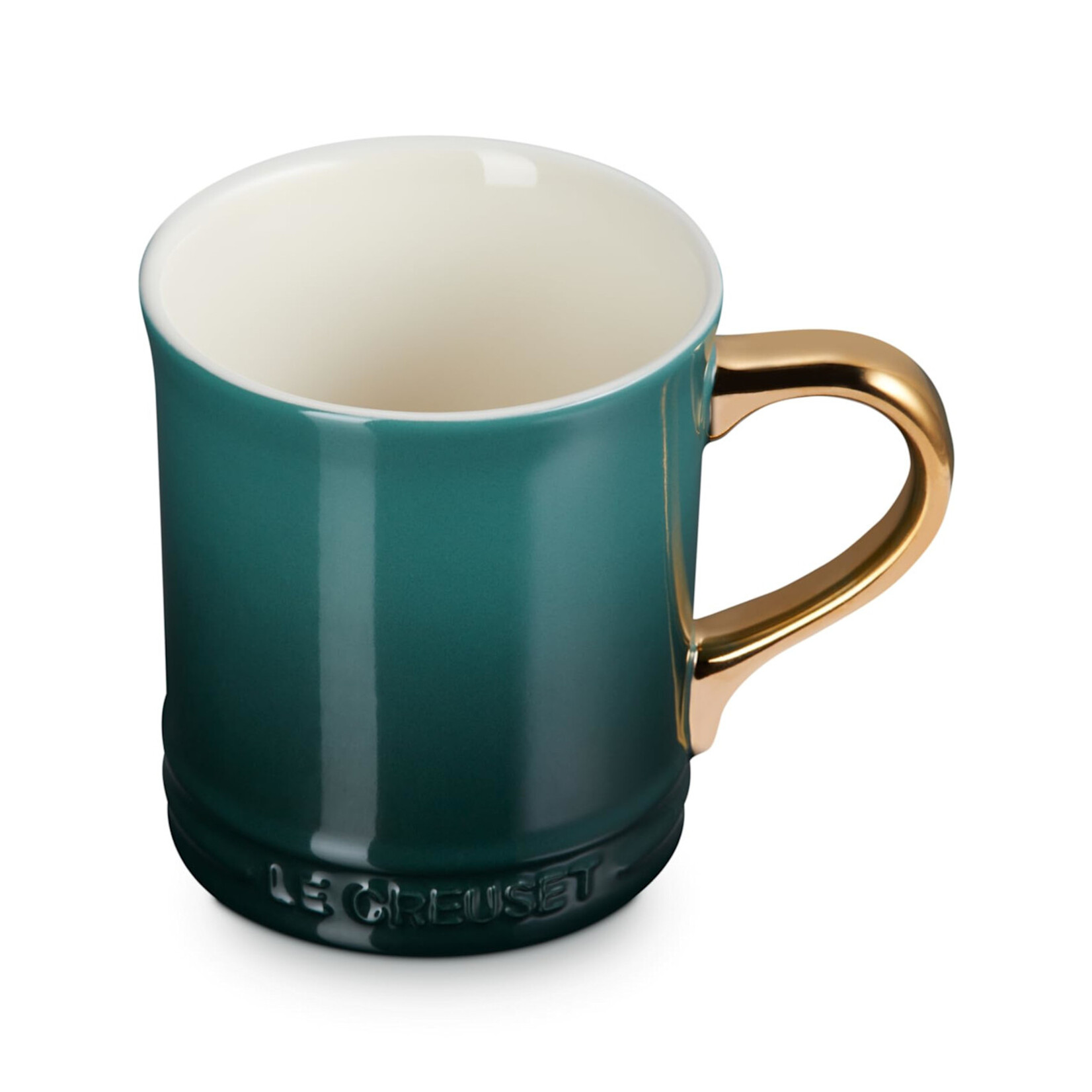 Le Creuset Mug with Gold Metallic Handle - Artichaut 14 oz. | Le Creuset