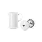 Le Creuset Coffee Pot & Press 34Oz White Ss Knob 34 oz. | Le Creuset