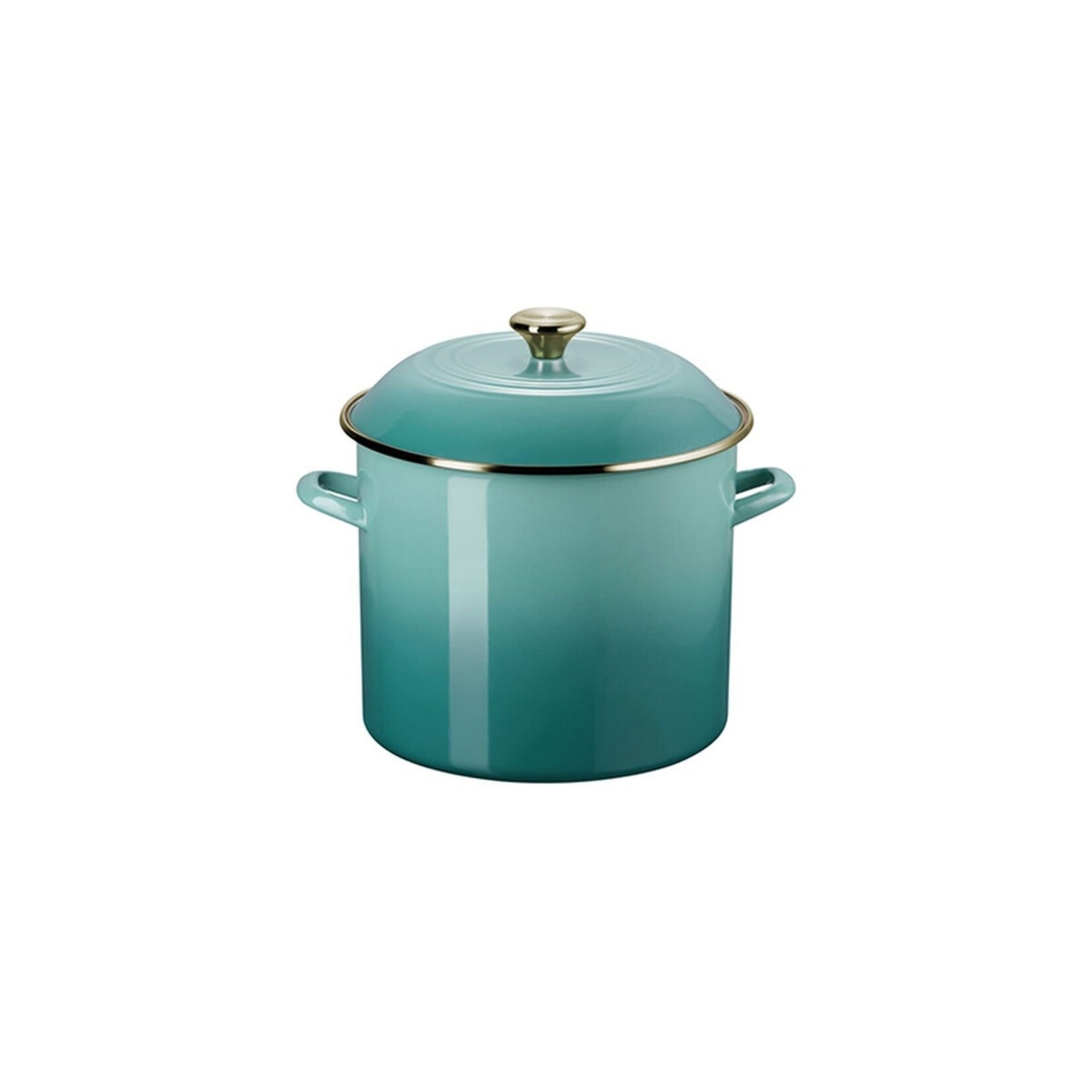 Le Creuset Stockpot with Metal Finishes - Riviera 12 qt. | Le Creuset