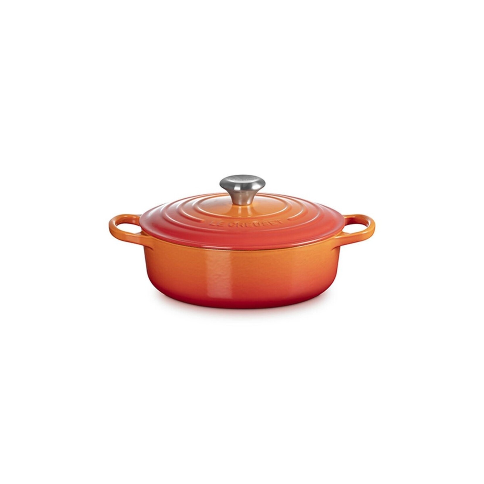 Le Creuset Signature Round Wide Oven - Flame Signature Ss 3.5 qt.