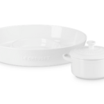 Le Creuset Set of 2 Chip & Dip 24Oz Mini Cocotte White | Le Creuset