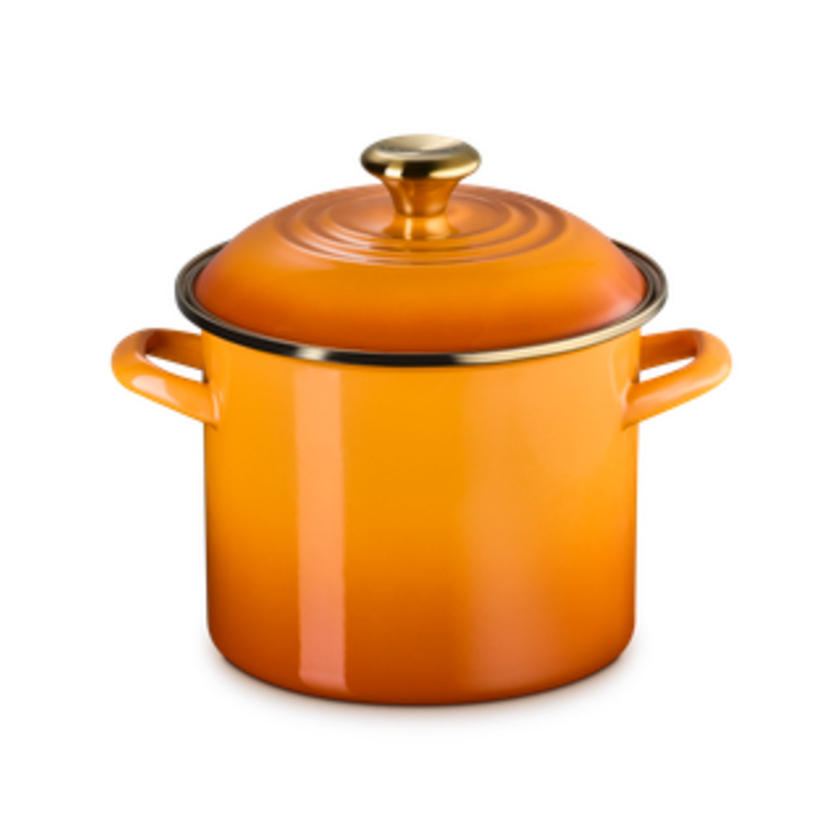 Le Creuset Eos Traditional Stockpot 6 Qt Persimmon Signature Gold 6 qt. | Le Creuset