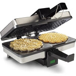 CucinaPro Nonstick Electric Pizzelle Baker - Makes Two 5" Cookies