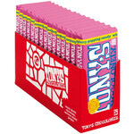 Tony's Chocolonely white raspberry popping candy 28% - Large Bar