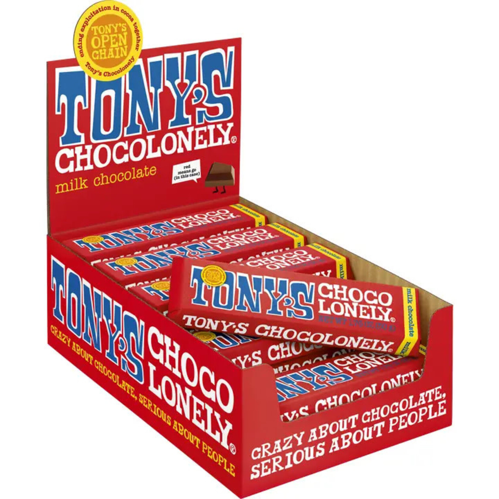 Tony's Chocolonely milk hazelnut 32% - Large Bar