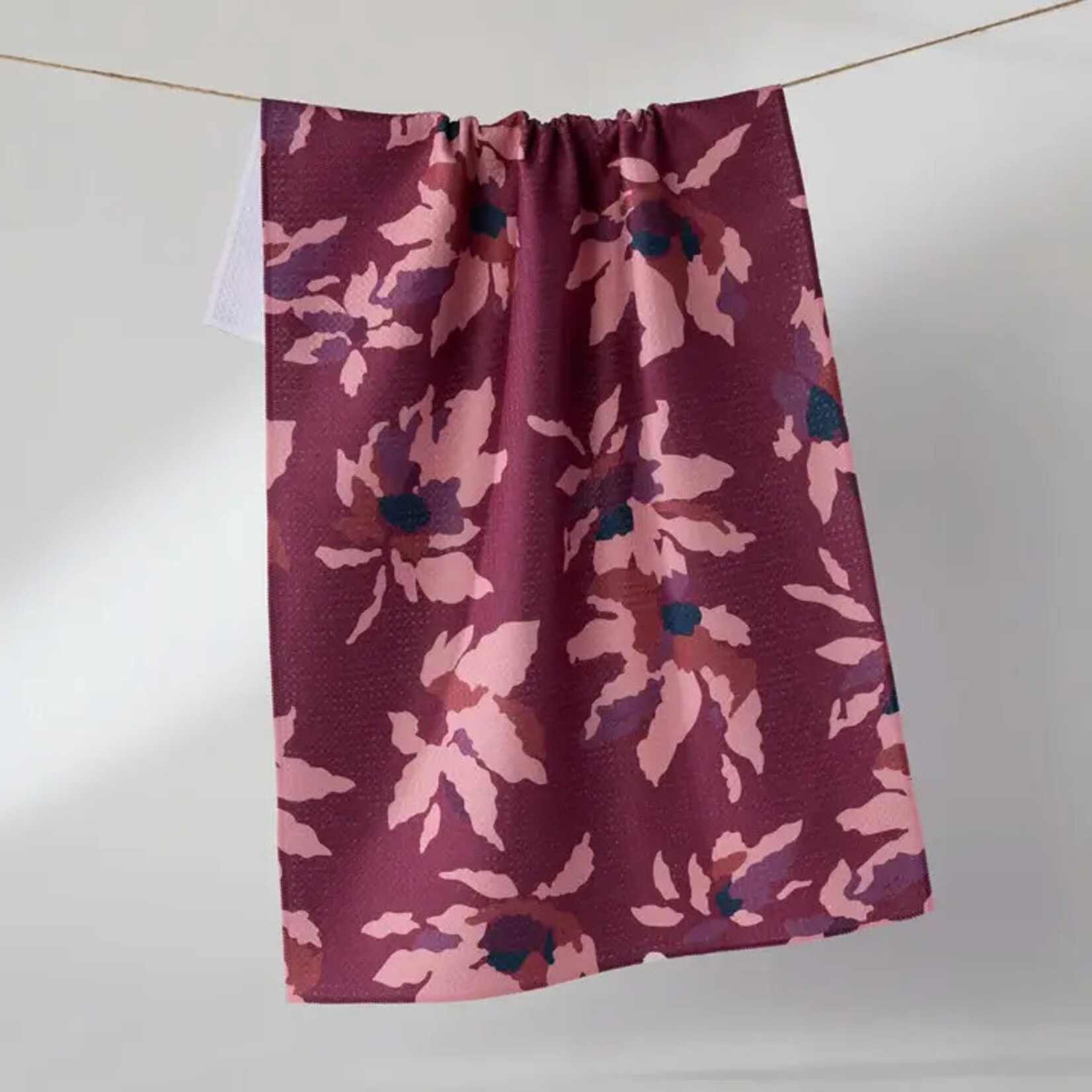 Geometry Mulberry Bloom Tea Towel