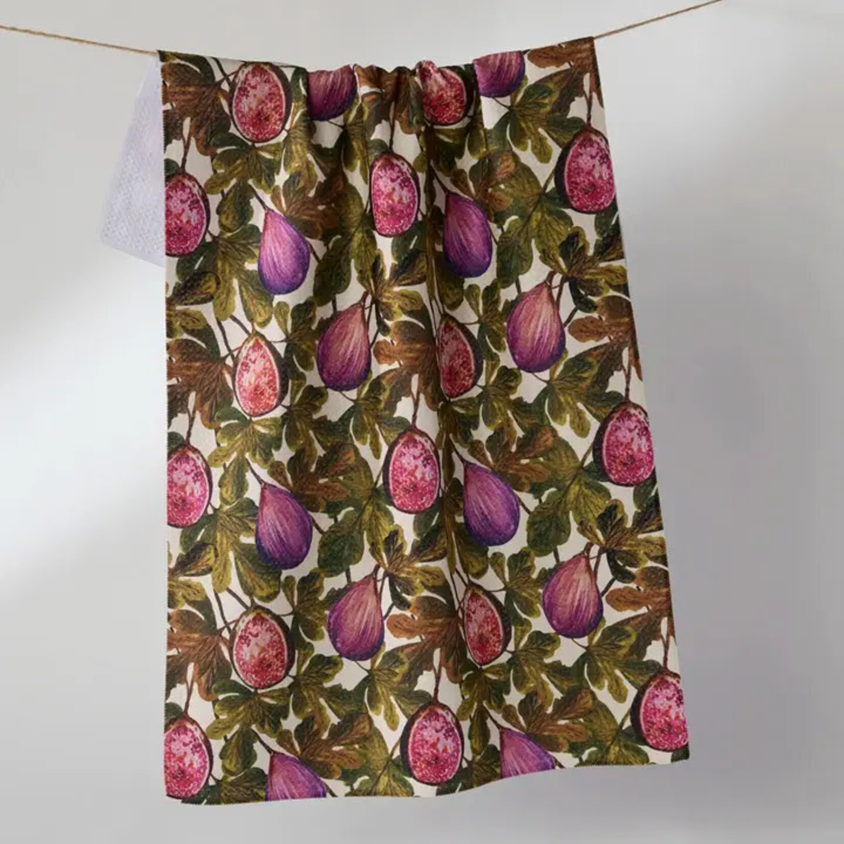 Geometry Wild Fig Tea Towel