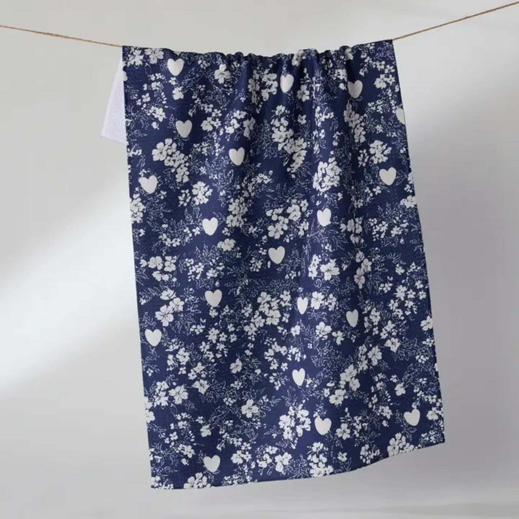 Geometry Midnight Posy Tea Towel