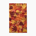 Geometry Watercolor Fallen Leaves Tea Towel