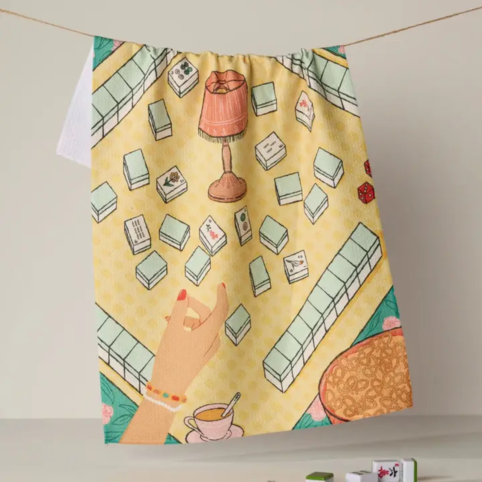 Geometry Lucky Hand Tea Towel