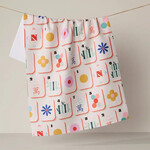 Geometry Tile Toss Tea Towel