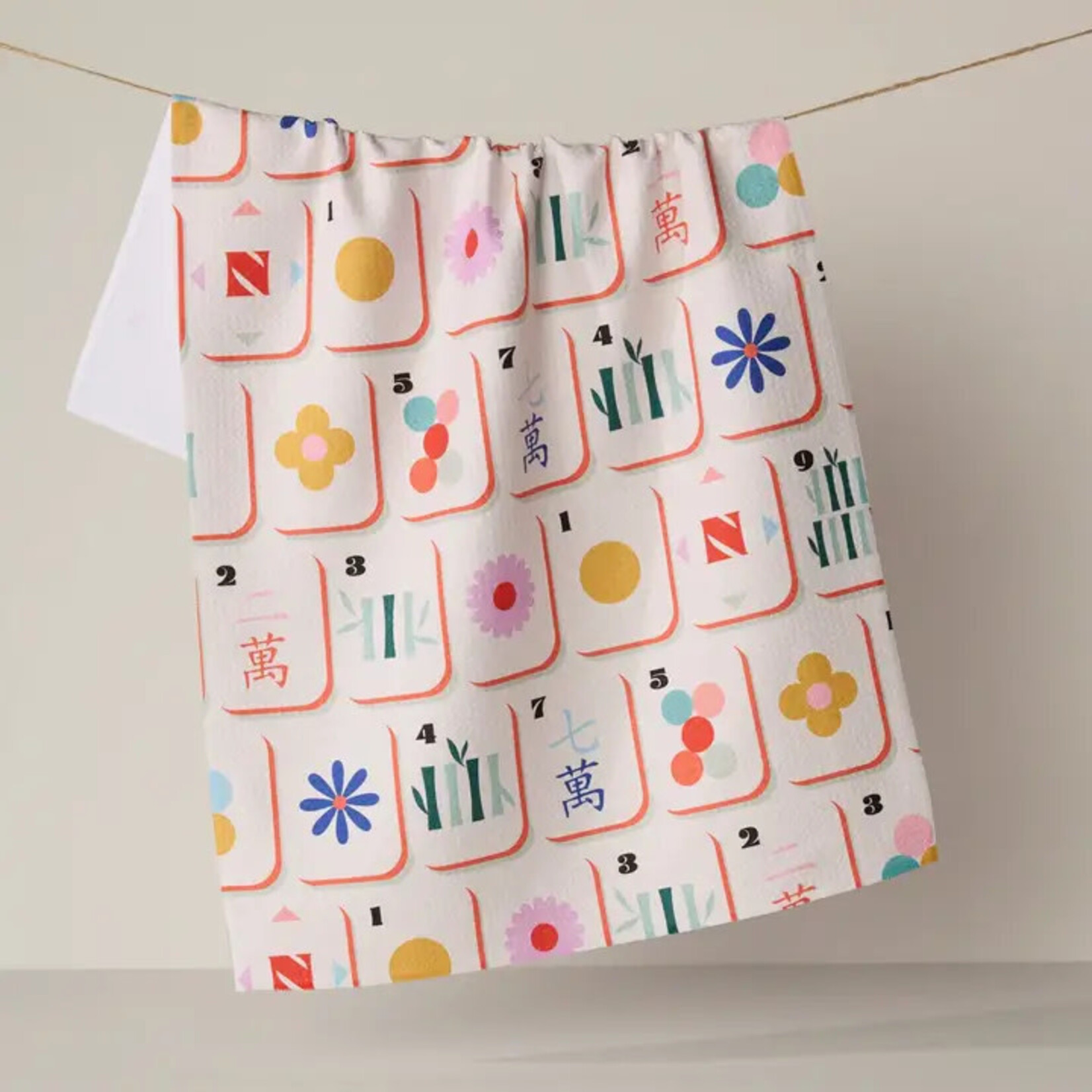 Geometry Tile Toss Tea Towel