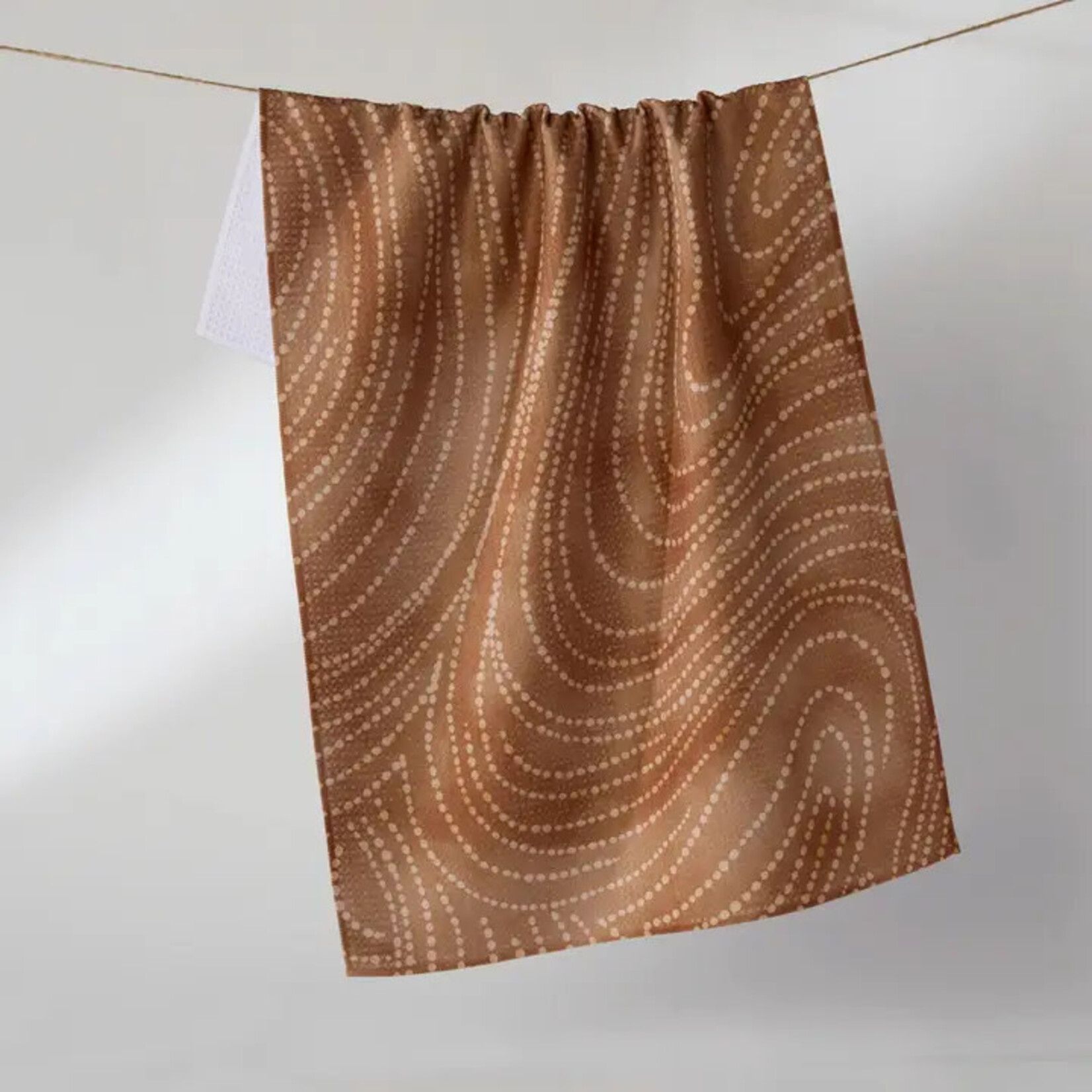Geometry Cinnamon Swirl Tea Towel
