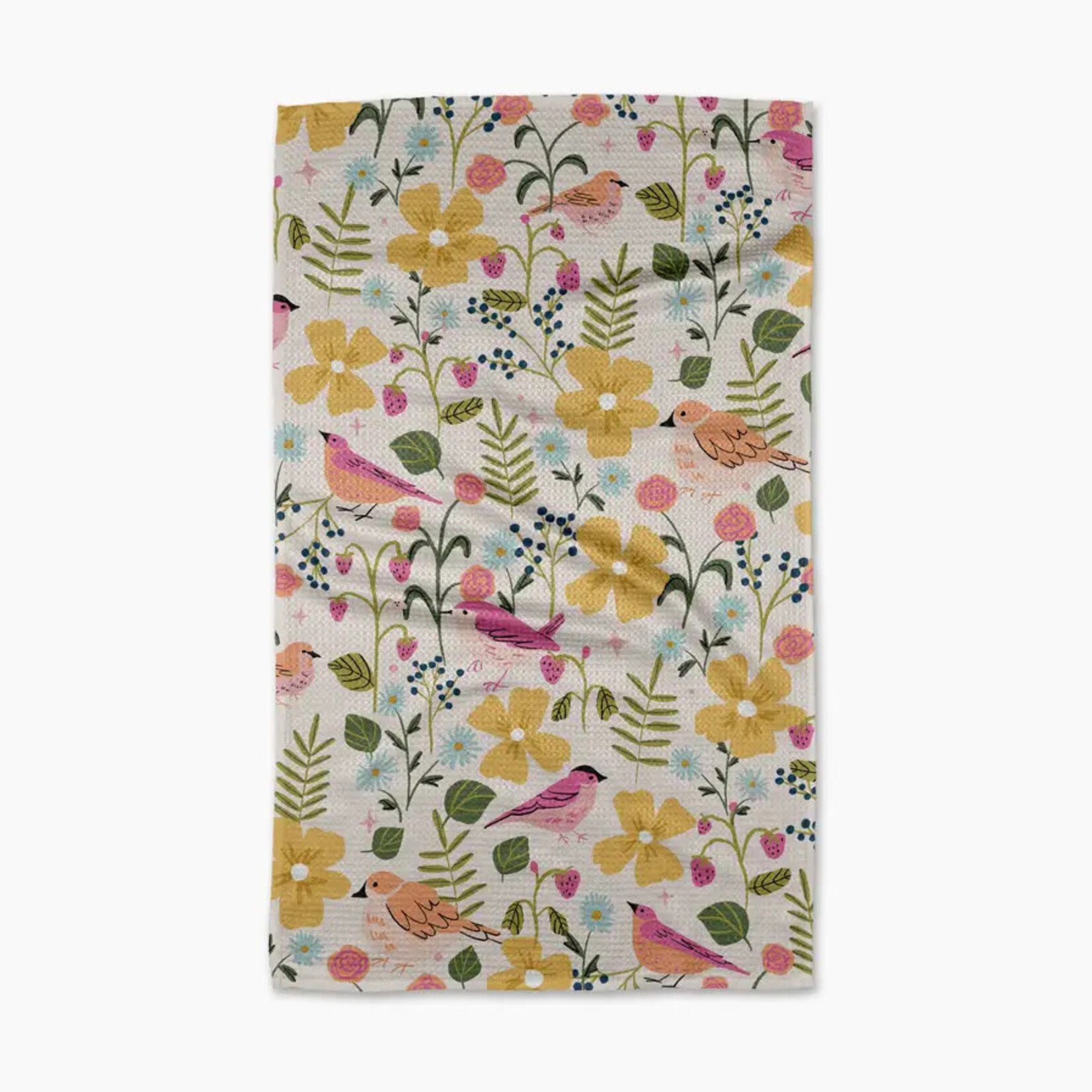 Geometry Summer Songbirds Tea Towel