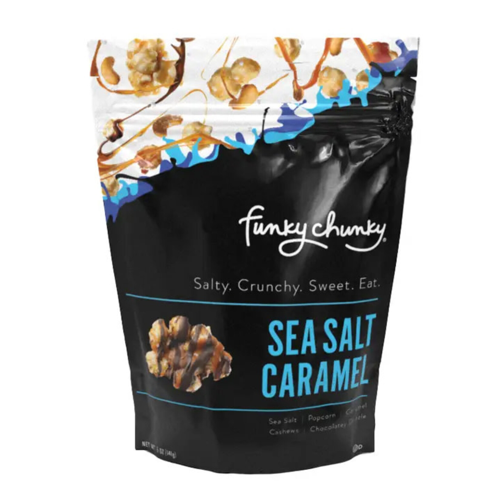 Funky Chunky Sea Salt Caramel | Caramel Corn Chocolate Popcorn | 5oz bags