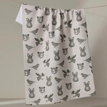 Geometry Forest Animals Tea Towel
