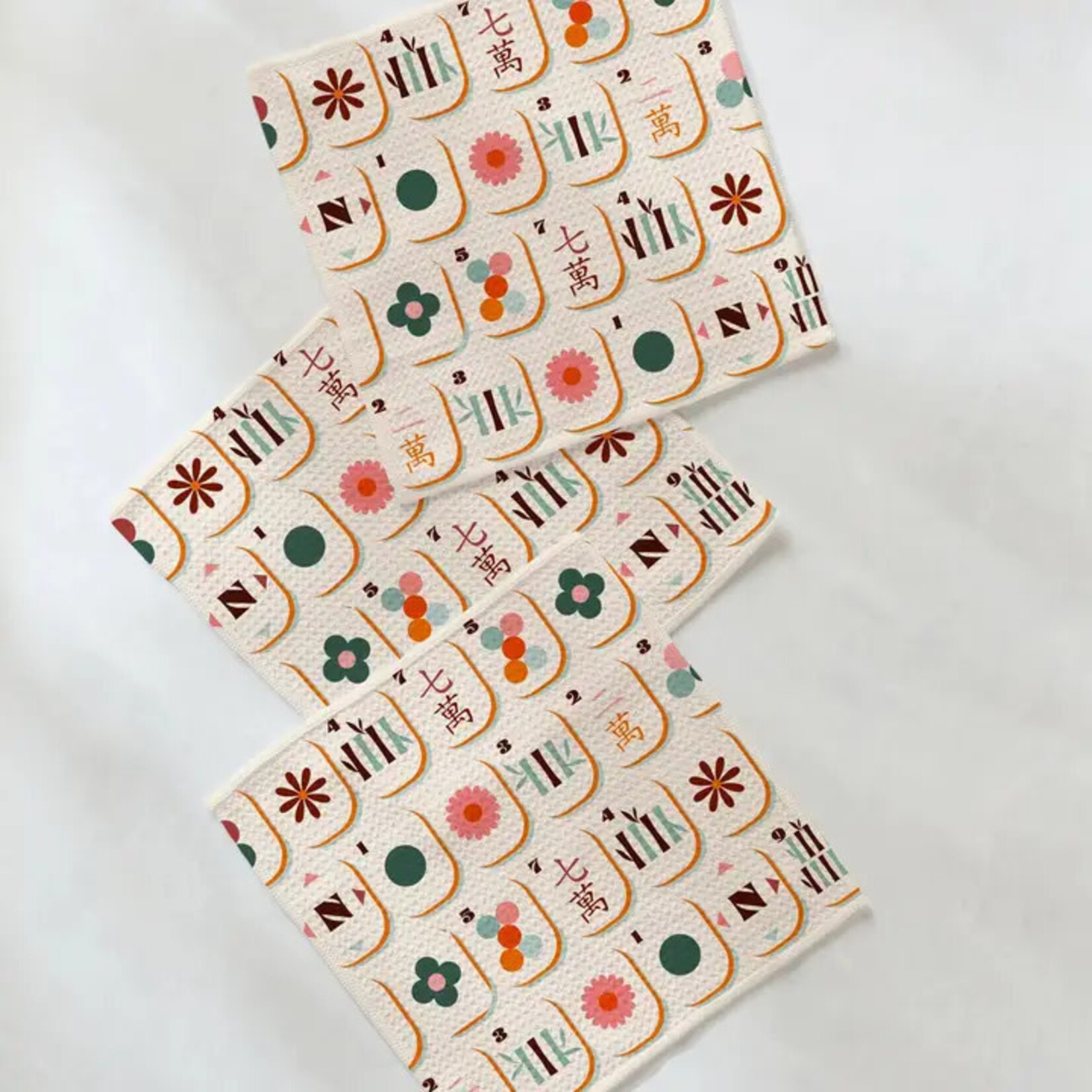 Geometry Cypress Tile Toss Dishcloth Set