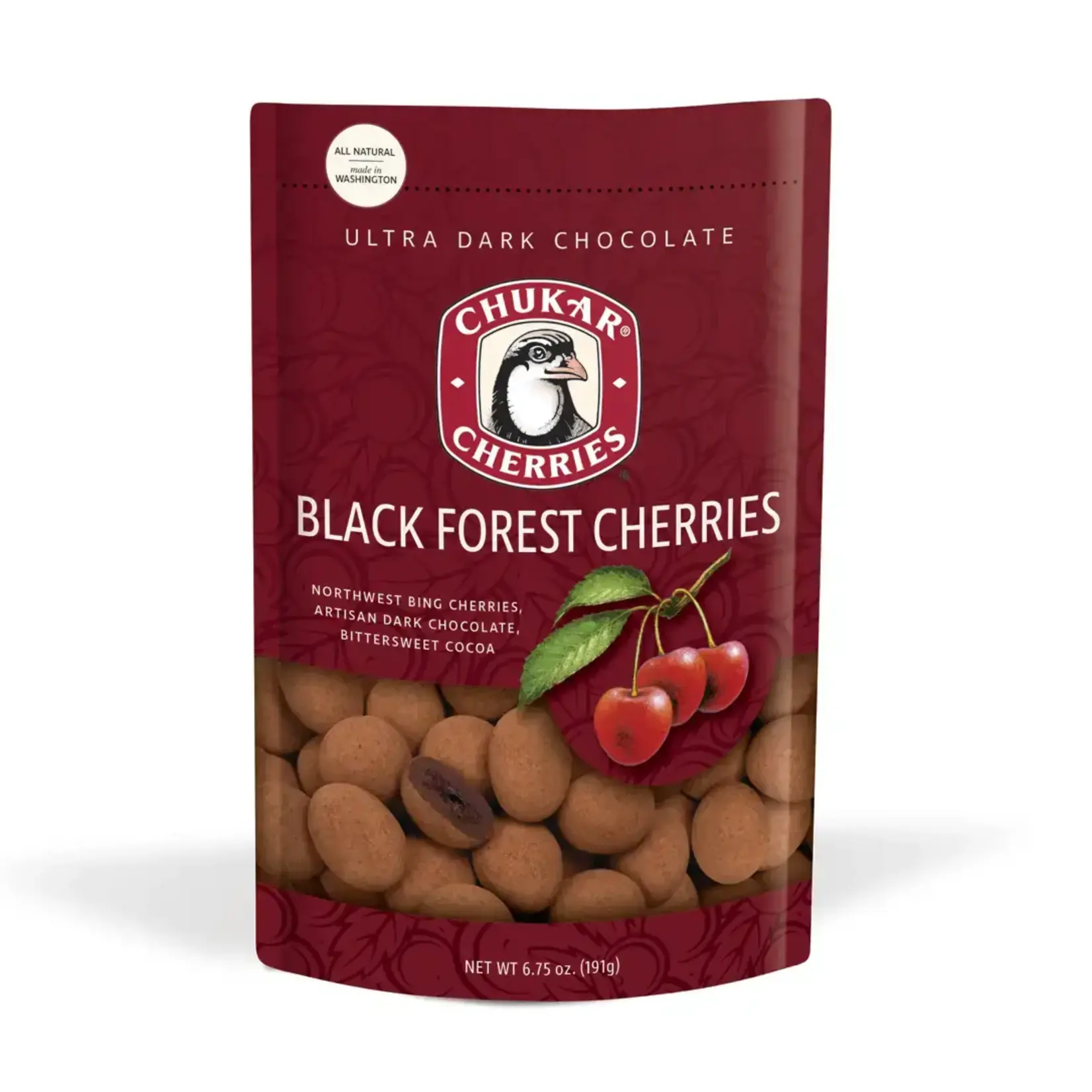 Chukar Cherry Company 6.75 oz Black Forest Cherries - Ultra Dark Chocolate