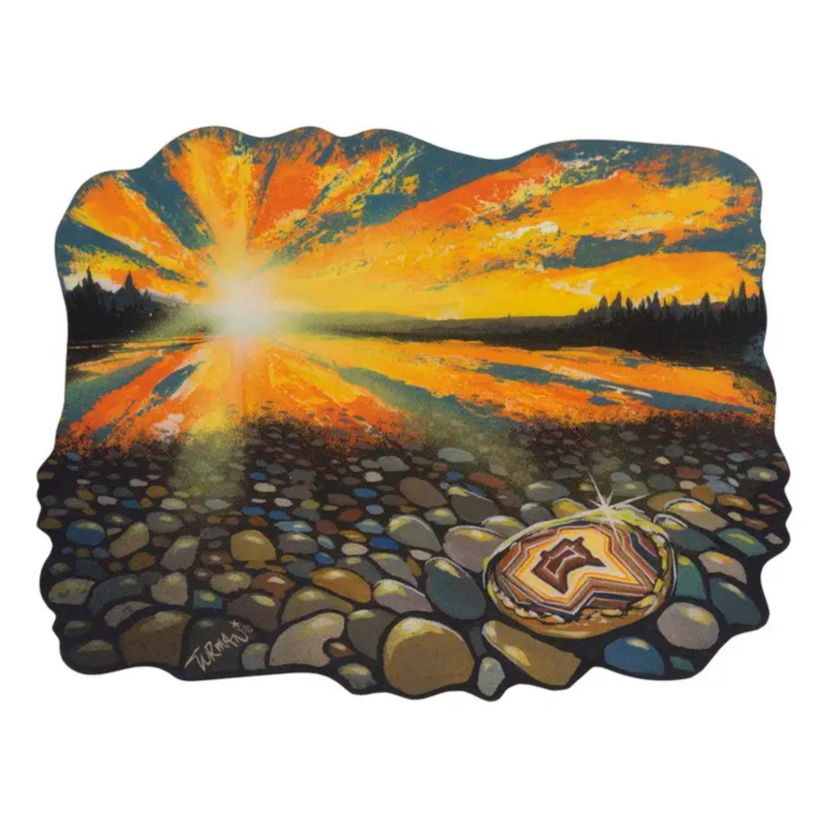 Adam Turman Artwork Discover Agates Sticker