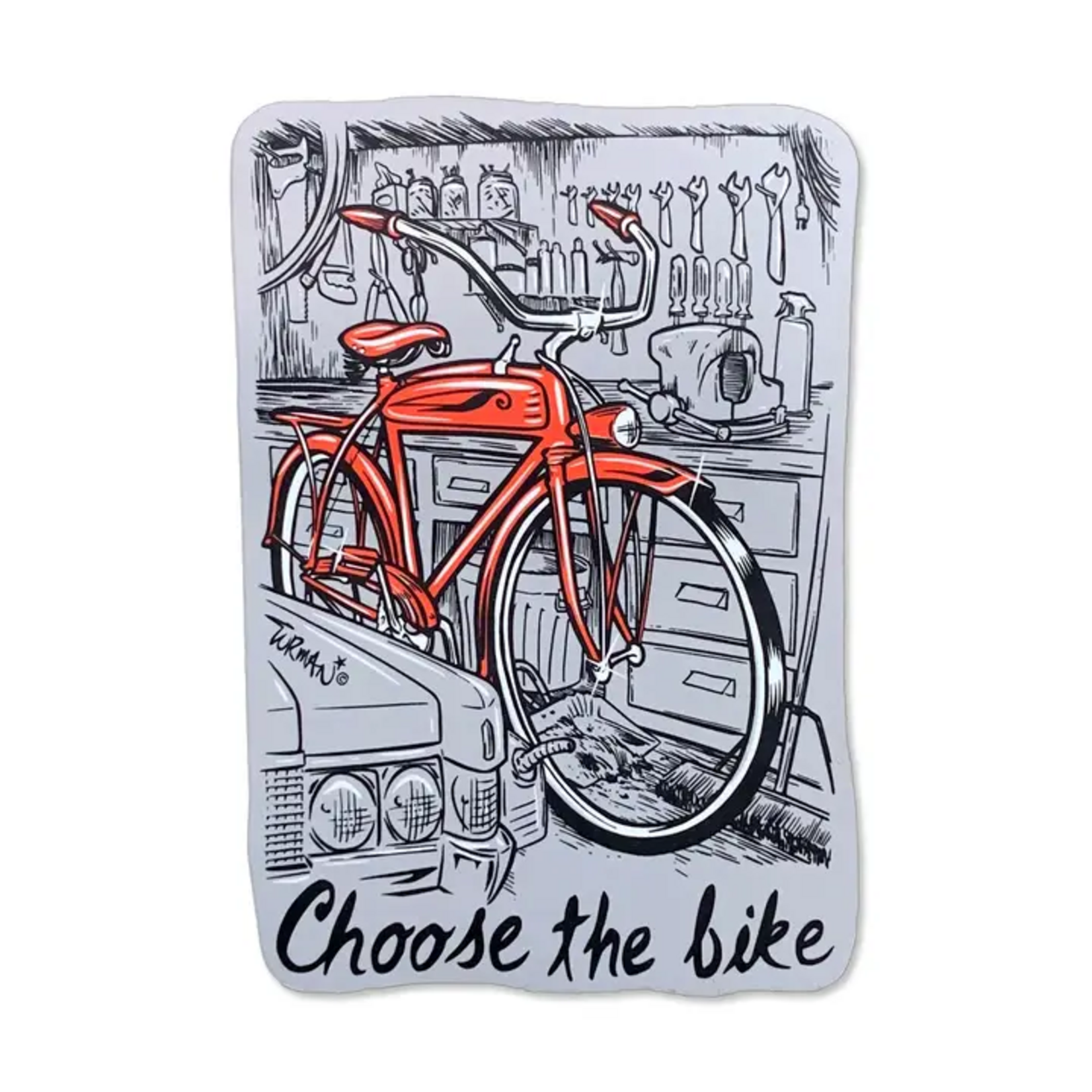 Adam Turman Artwork Choose the Bike Sticker