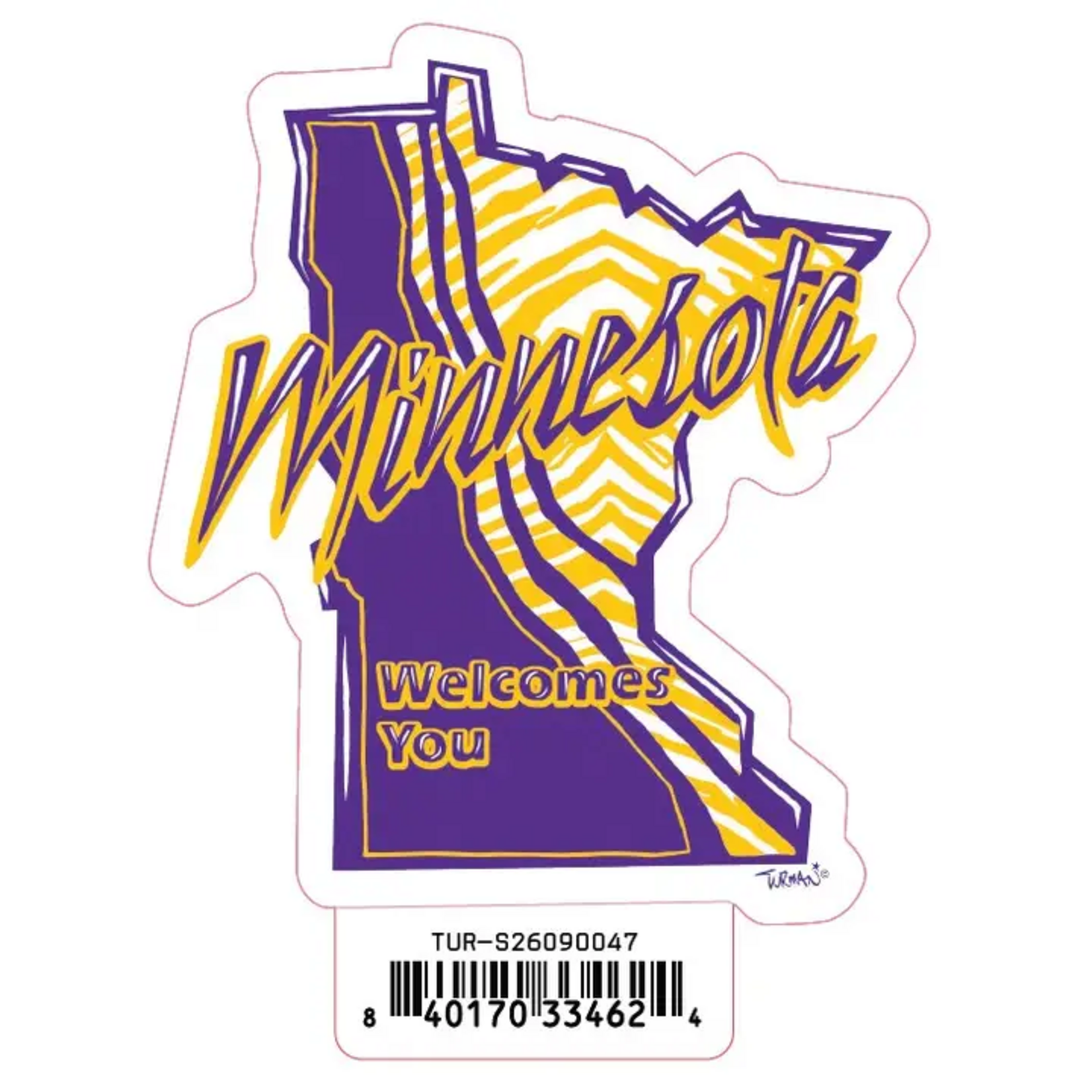 Adam Turman Artwork Minnesota Welcomes You Sticker