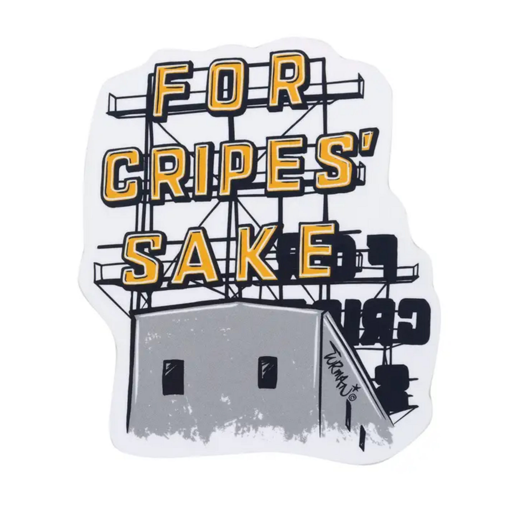 Adam Turman Artwork For Cripes Sake Sticker