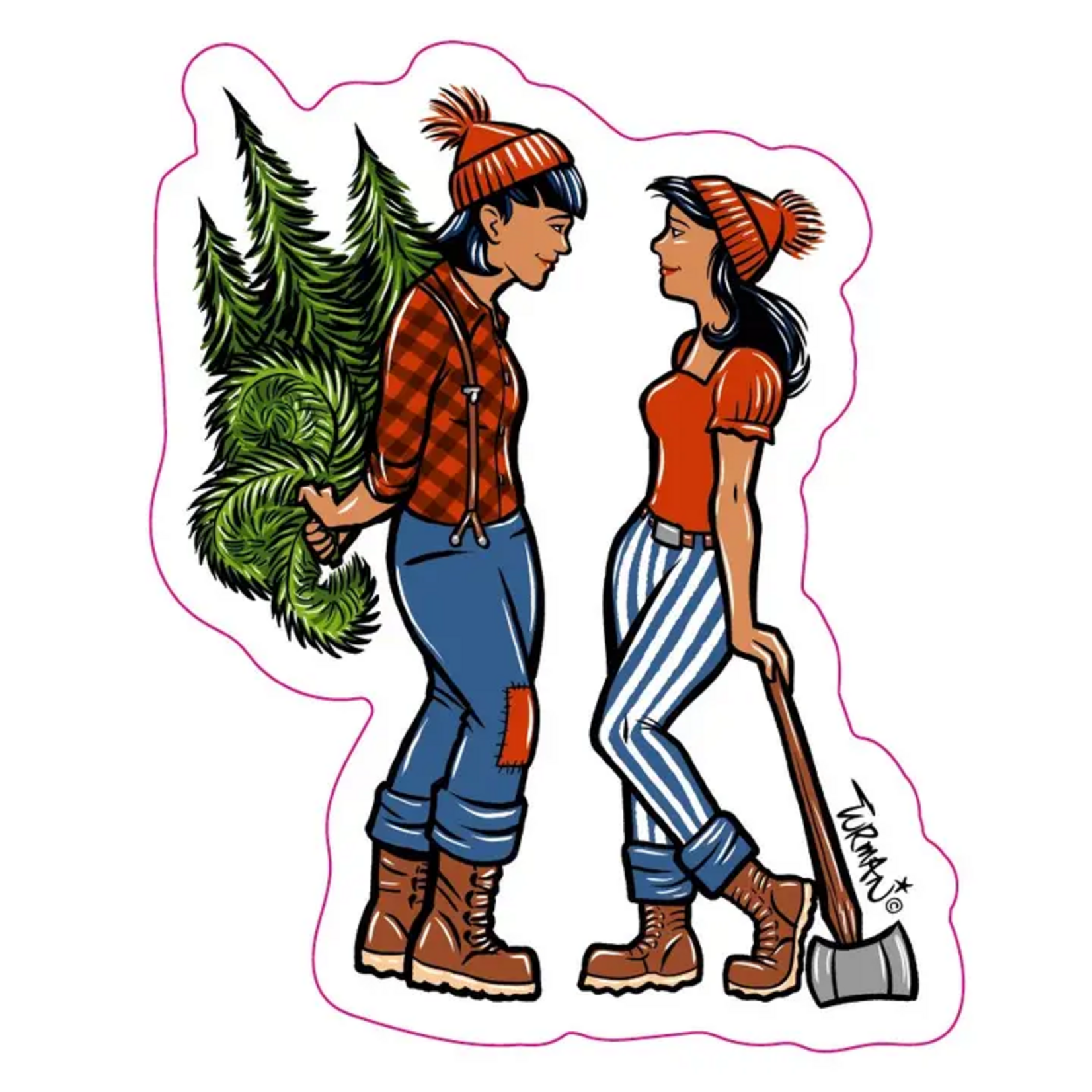 Adam Turman Artwork Lumberjills Sticker