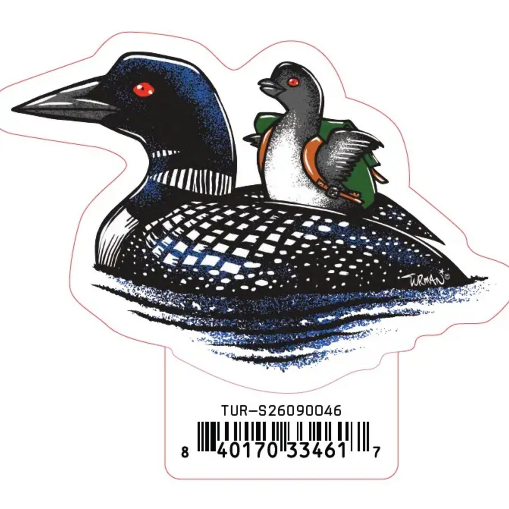 Adam Turman Artwork Mama Loon's Backpack Sticker
