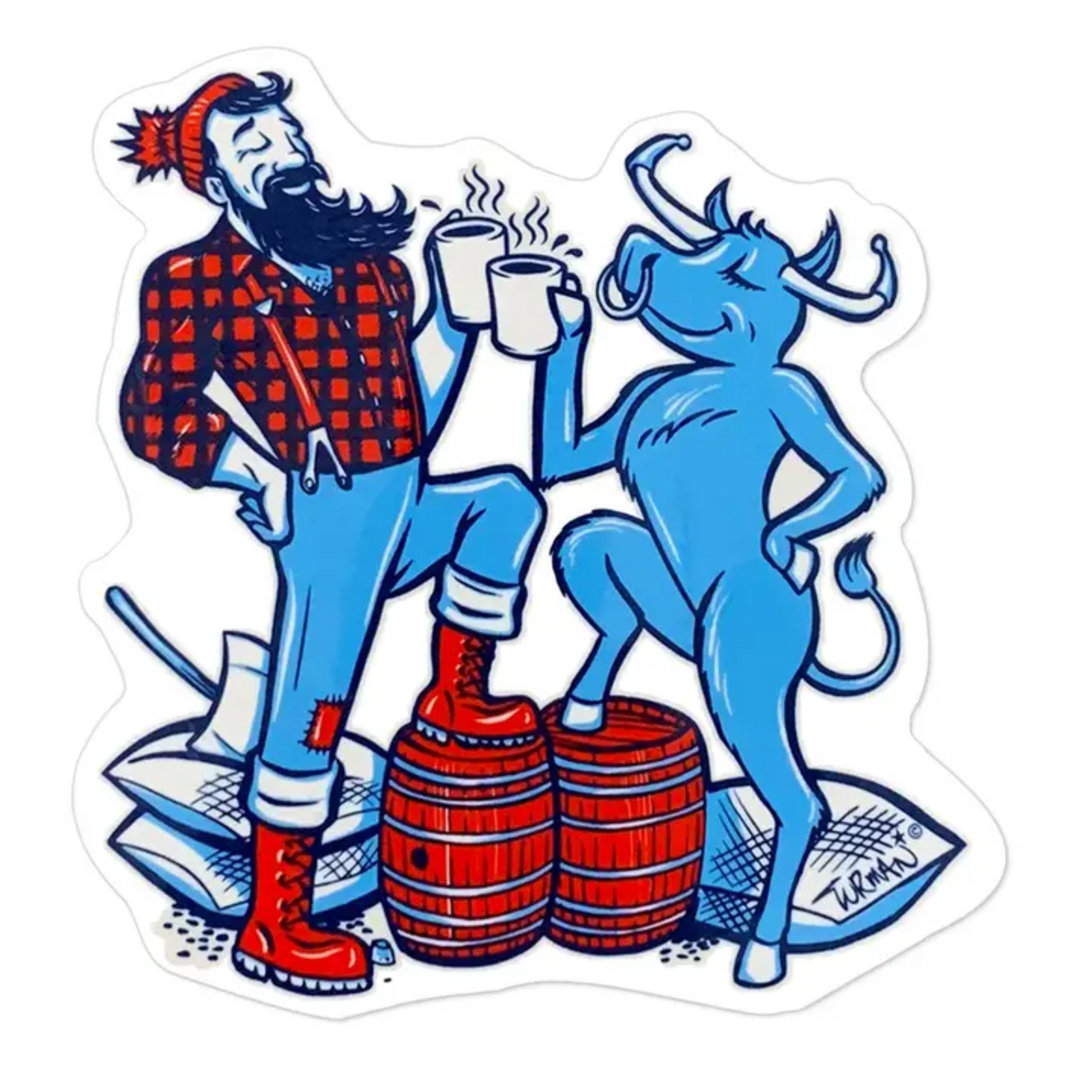 Adam Turman Artwork Cheers! Coffee Sticker