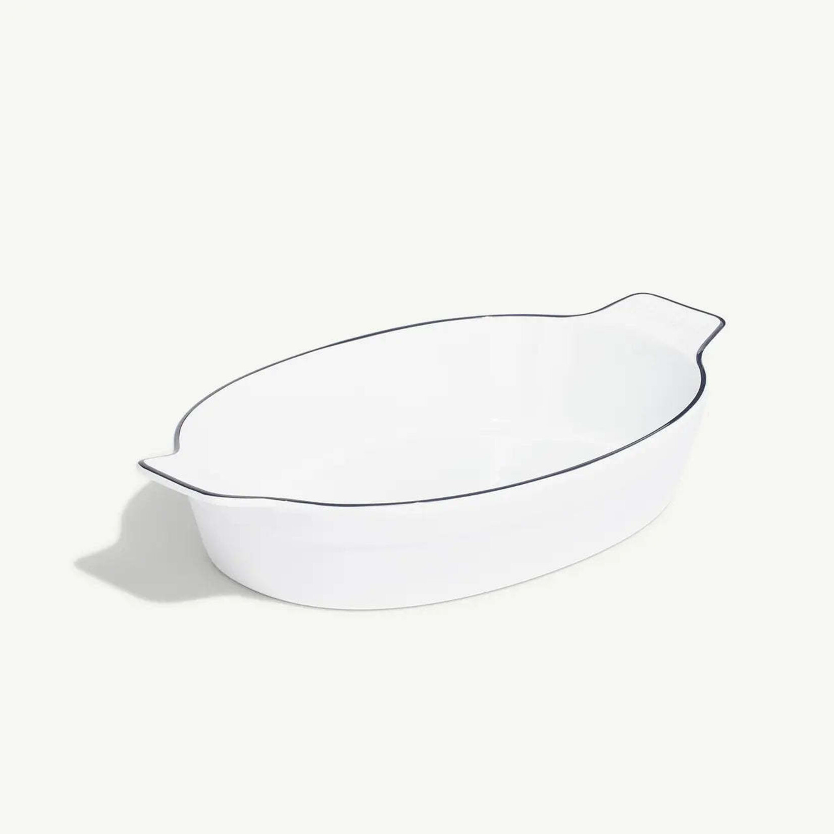 Made In 10 x 6.6" Oval Baking Dish - Navy Rim | Made In