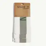 Made In 3 Pack Chef Towels - White & Olive | Made In