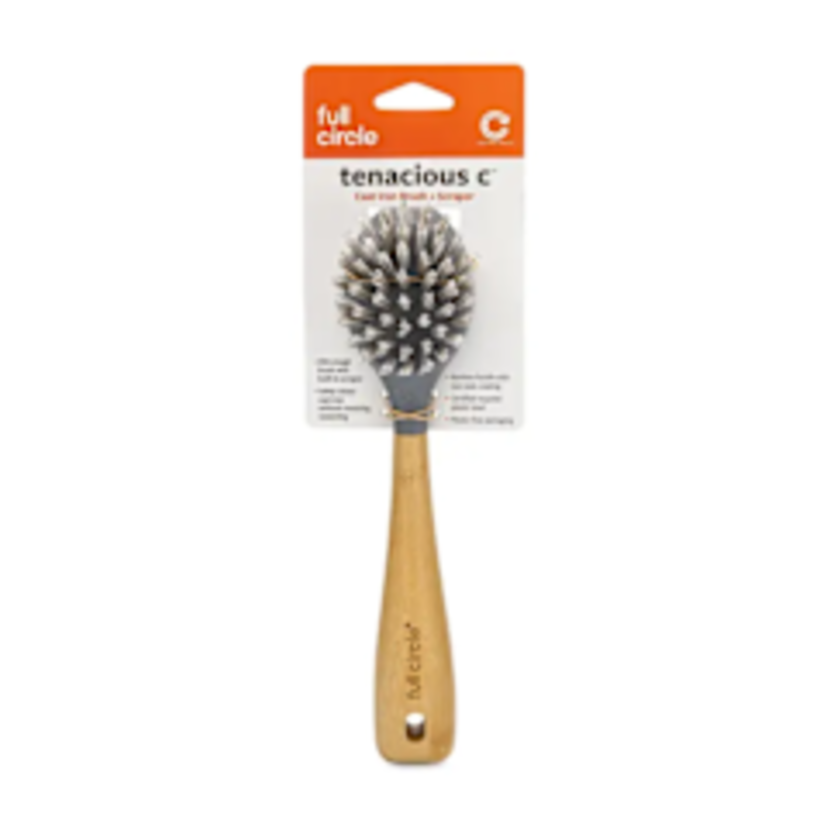 Full Circle Skillet-Strong Cast Iron Brush, Gray | Full Circle