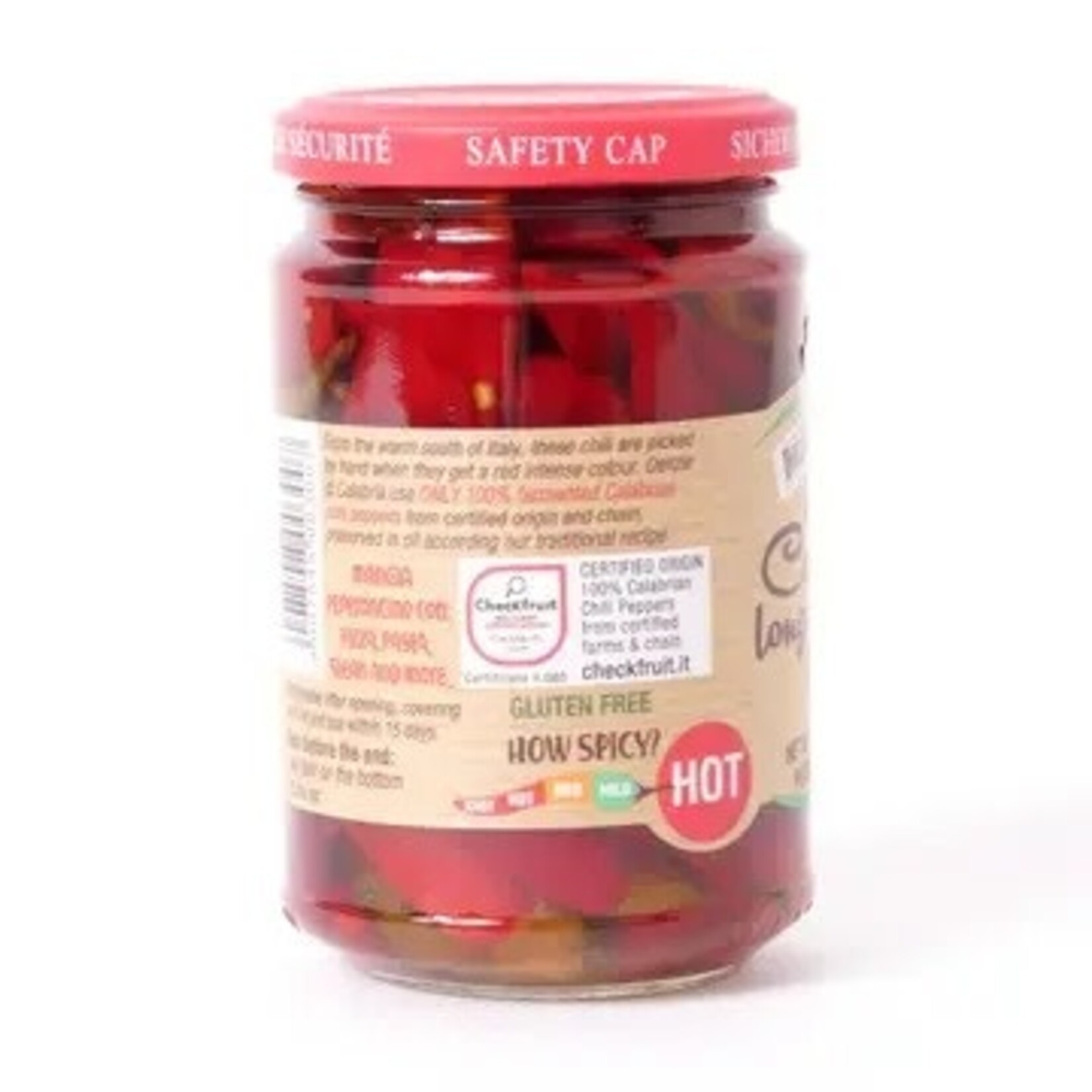 Whole Calabrian Chili in Oil | Delize di Calabria 280g glass