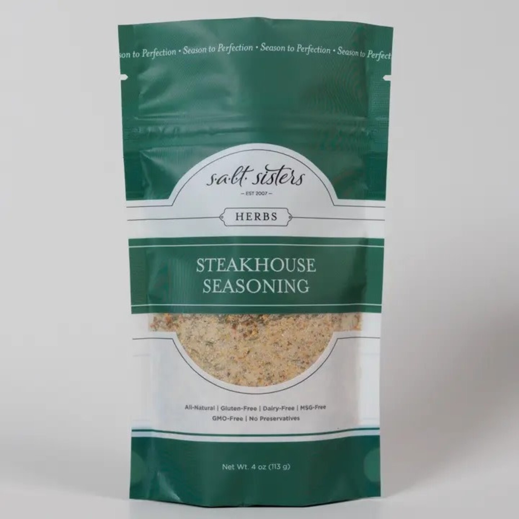 Salt Sisters Herb, Spice & Salt Blend - Steakhouse Seasoning - 4 oz Bag