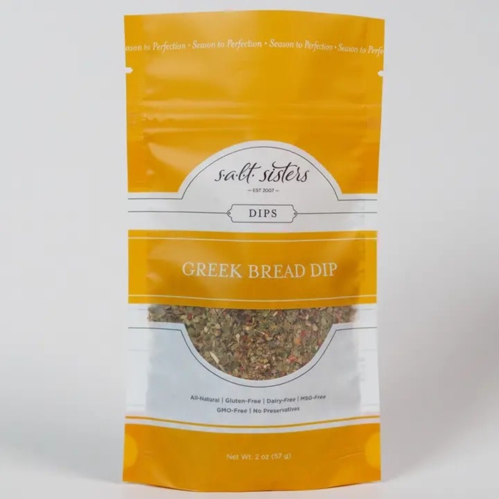 Salt Sisters Dip Seasoning Mix - Greek Bread Dip - Packaged Weights - 2 oz