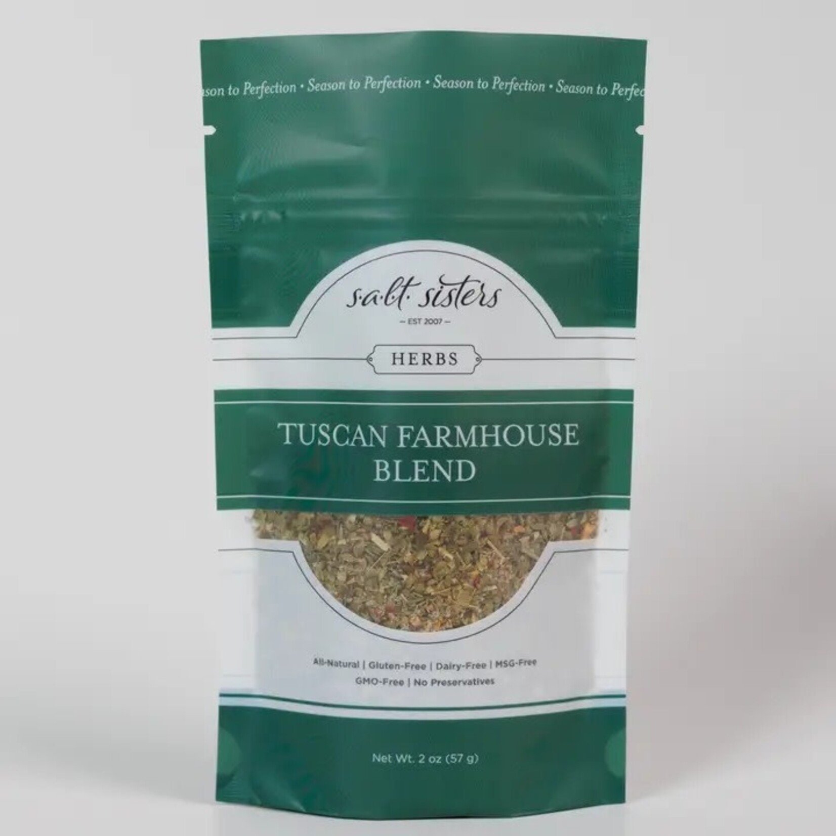 Salt Sisters Herb, Spice & Salt Blend - Tuscan Farmhouse Blend - 2 oz Bag
