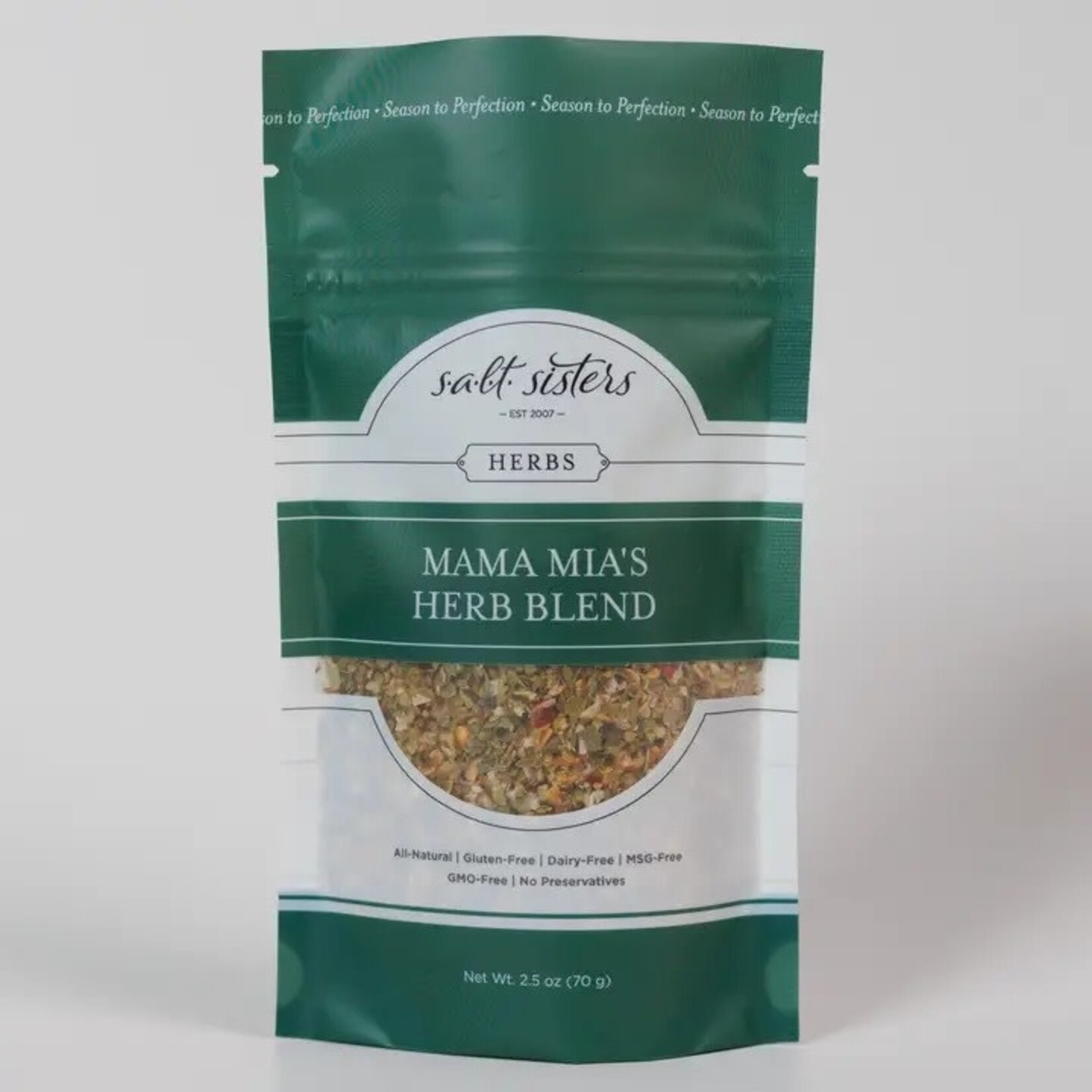Salt Sisters Herb, Spice & Salt Blend - Mama Mia's Herb Blend - 2.5oz Bag