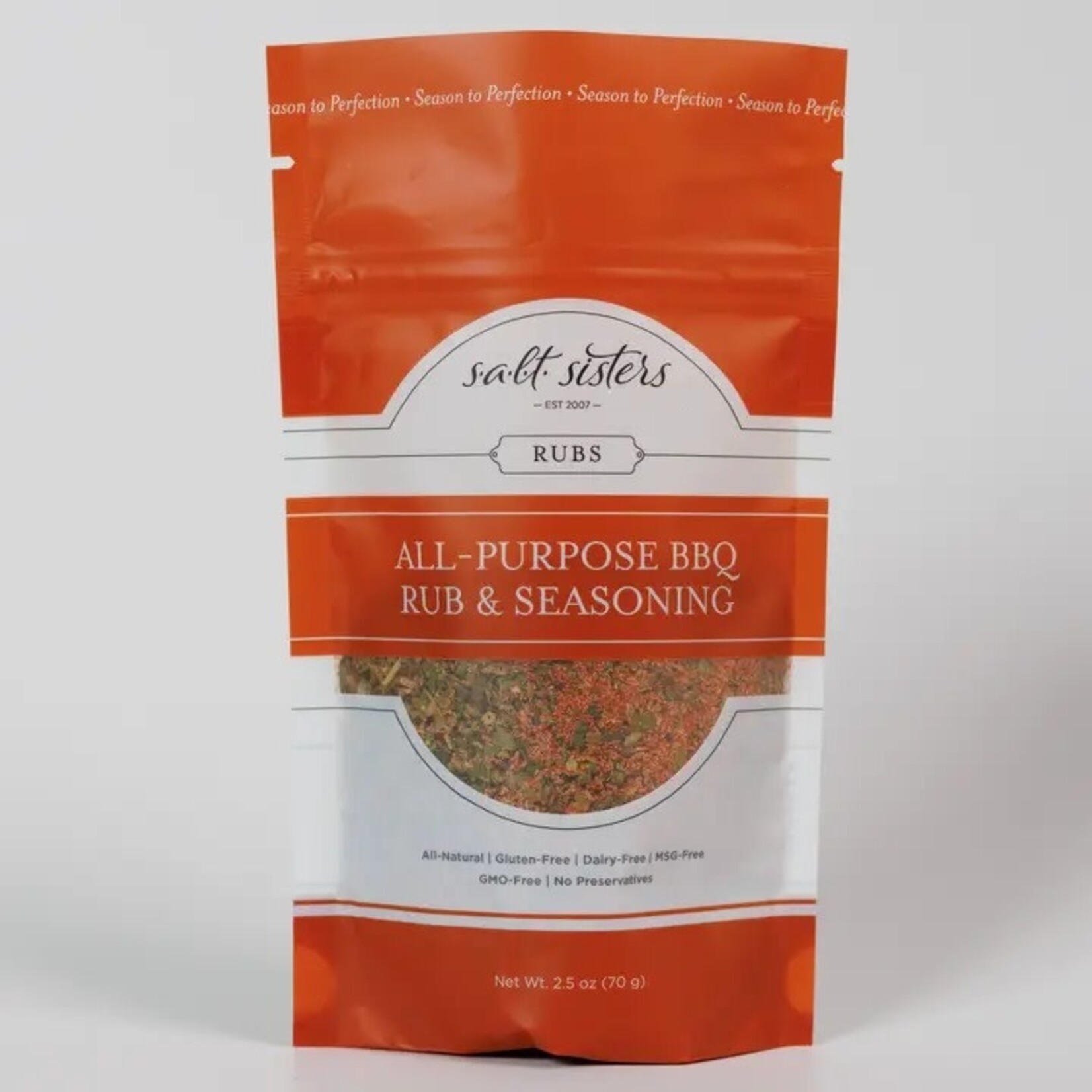 Salt Sisters Rub & Seasoning Mix - All–Purpose BBQ - 2.5 oz Bag